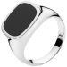 Stor blank signet ring med onyx