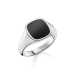 Stor blank signet ring med onyx