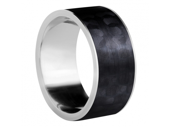 Carbon og titan ring - 10mm