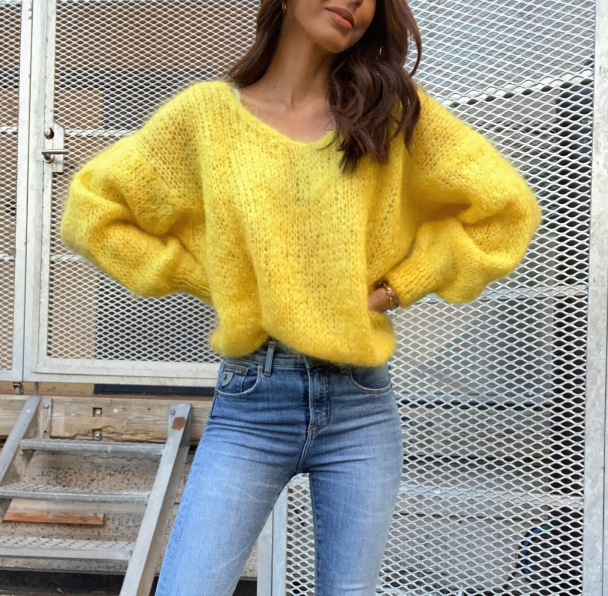 Milana Mohair Knit - Yellow  - Image 1