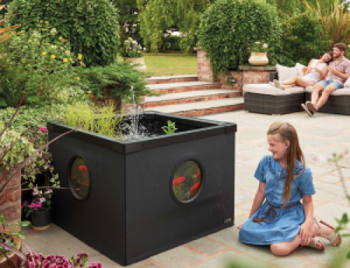 Liten hagedam / Utendørs akvarium med vindu 500liter