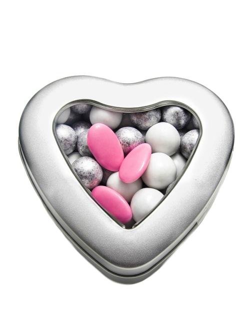 Hjerteskrin med Rosa Sølvblanding 130g