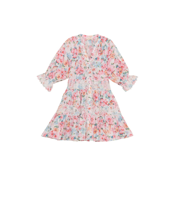 Cotton Slub Button Down Dress - Butterfly Field - Image 5