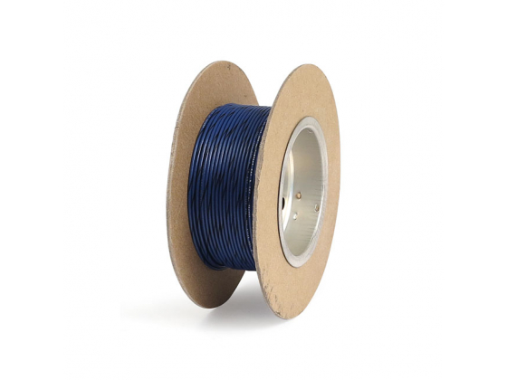 NAMZ, WIRE ON SPOOL. 18 GAUGE, 100FT. BLUE/BLACK STRIPE