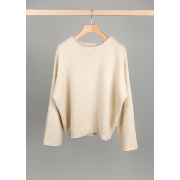 Elsa Cashmere Sweater Blanc