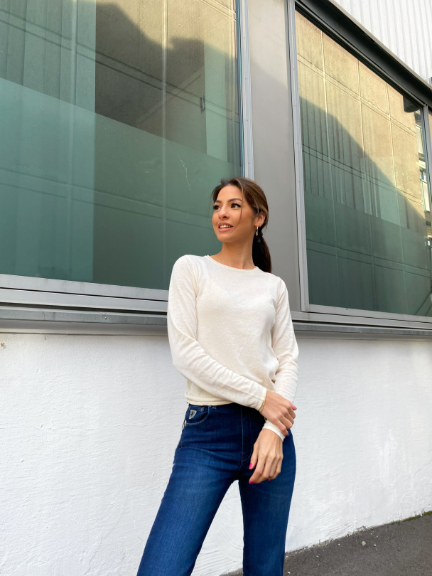 Lydia Knit O-Neck - Birch  - Image 3