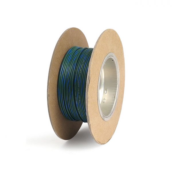 NAMZ, WIRE ON SPOOL. 18 GAUGE, 100FT. GREEN/BLUE