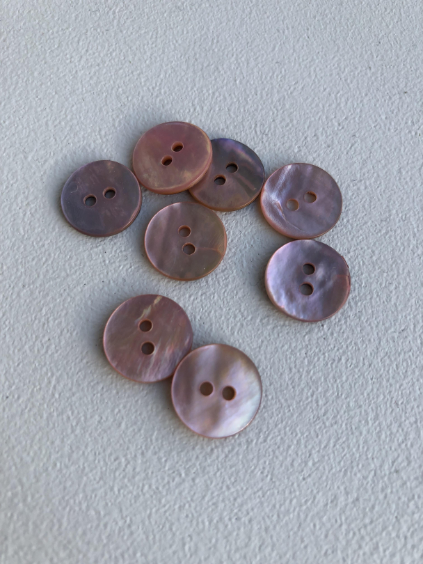 Knapp - Rosa perlemor - 12mm