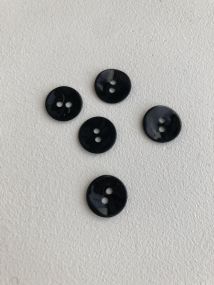 Knapp - Sort perlemor - 12mm