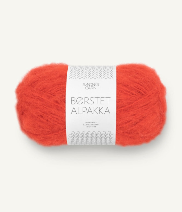 Børstet Alpakka 3819 Spicy Orange - Sandnes Garn