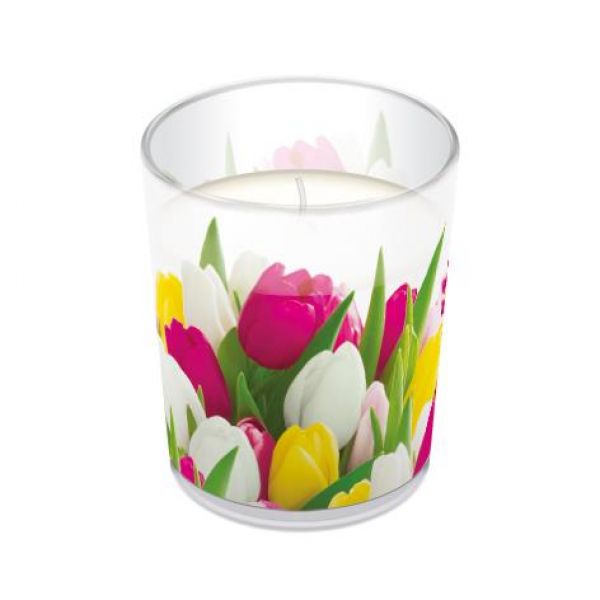 Telysglass m/duftlys Bunch Tulips 
