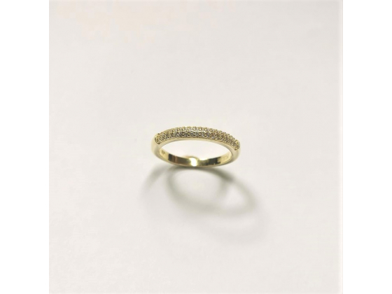 Forgylt ring m. cubic zirkonia