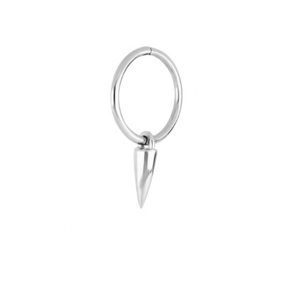 SON Rhodium-plated silver spike pin