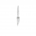 SON Rhodium-plated silver spike pin
