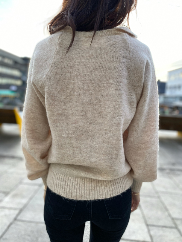 Lulu Knit Square Neck - Birch/Melange - Image 2