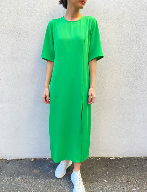 Melba Long Dress - Green Bee  - Image 1