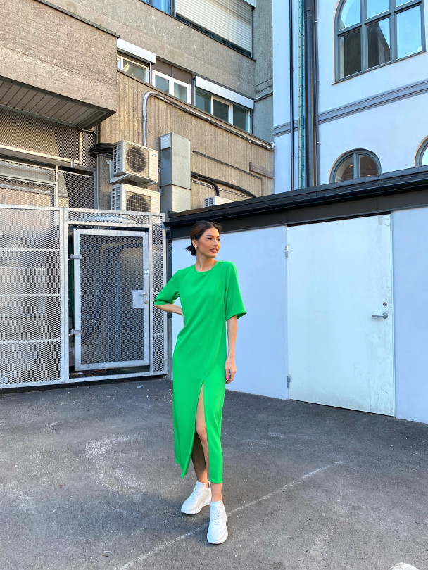 Melba Long Dress - Green Bee  - Image 8