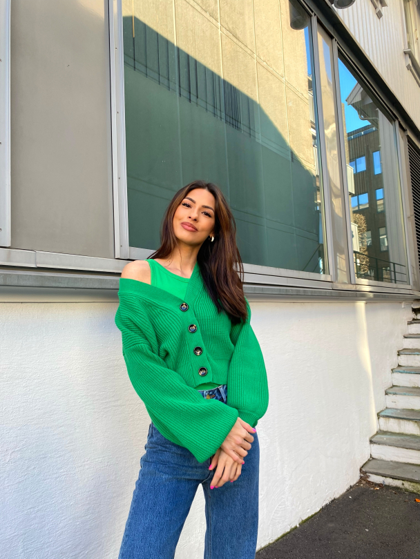 Embla V - Cardigan - Green Bee  - Image 6