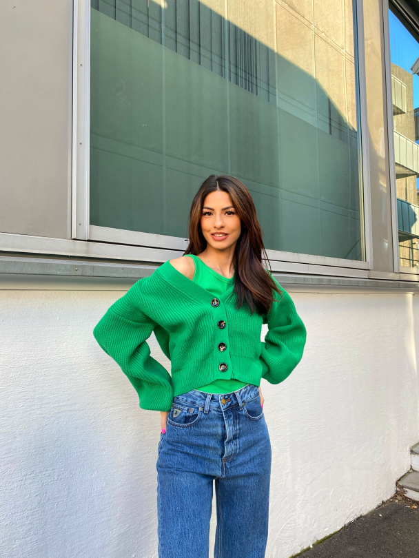 Embla V - Cardigan - Green Bee  - Image 9