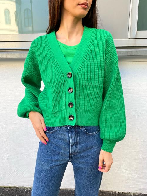 Embla V - Cardigan - Green Bee 