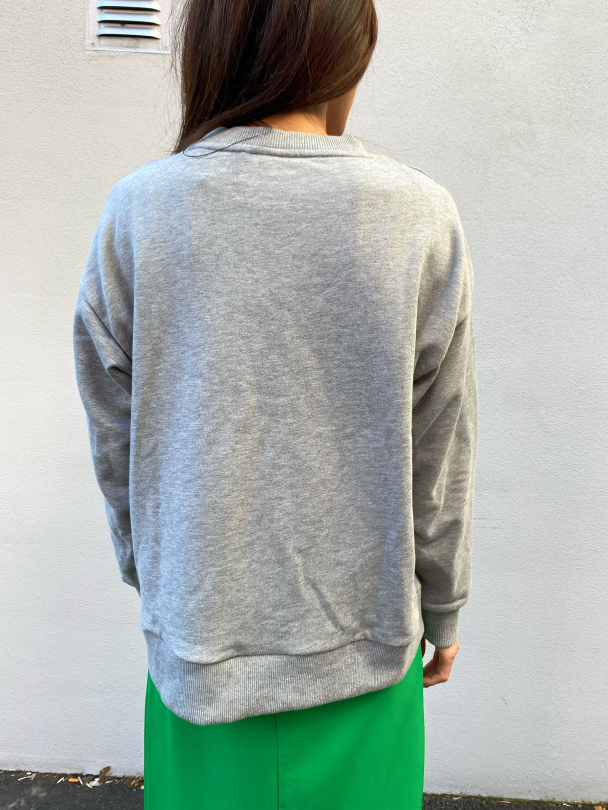 Tara Sweatshirt - Light Grey Melang - Image 10