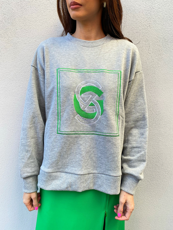 Tara Sweatshirt - Light Grey Melang - Image 1