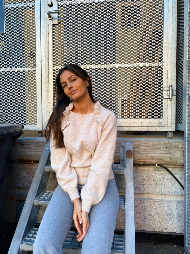 Lulu Knit Square Neck - Birch/Melange - Image 4
