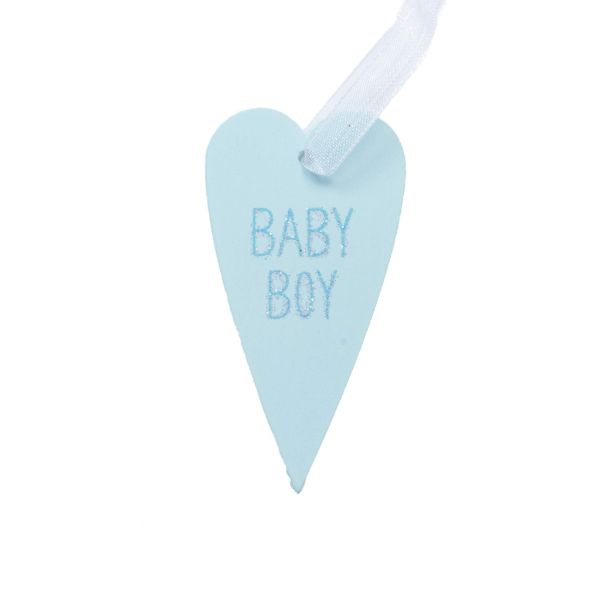 Hjerte BABY BOY lysblå 