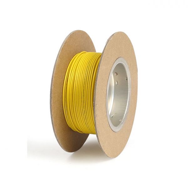 NAMZ, WIRE ON SPOOL. 18 GAUGE, 100FT. YELLOW