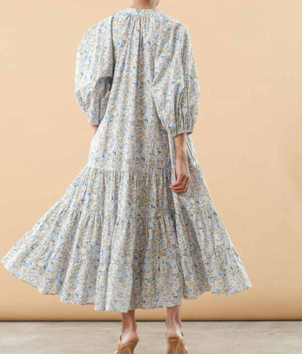 Poplin Shirt Dress - Blossoms  - Image 4