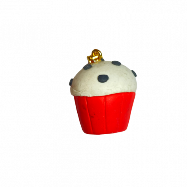 Cupcake hvit og rød