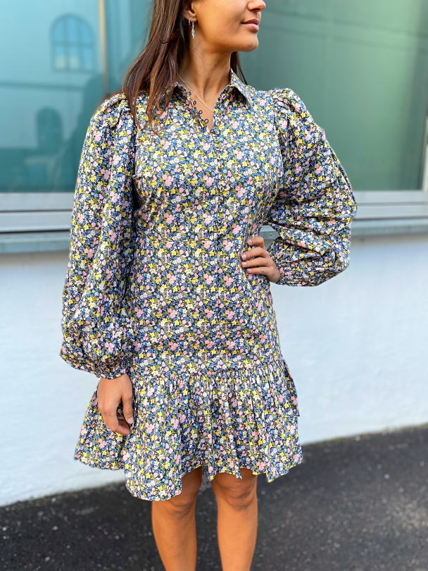 Festiv Cotton Button Down Dress - Flower Field  - Image 1
