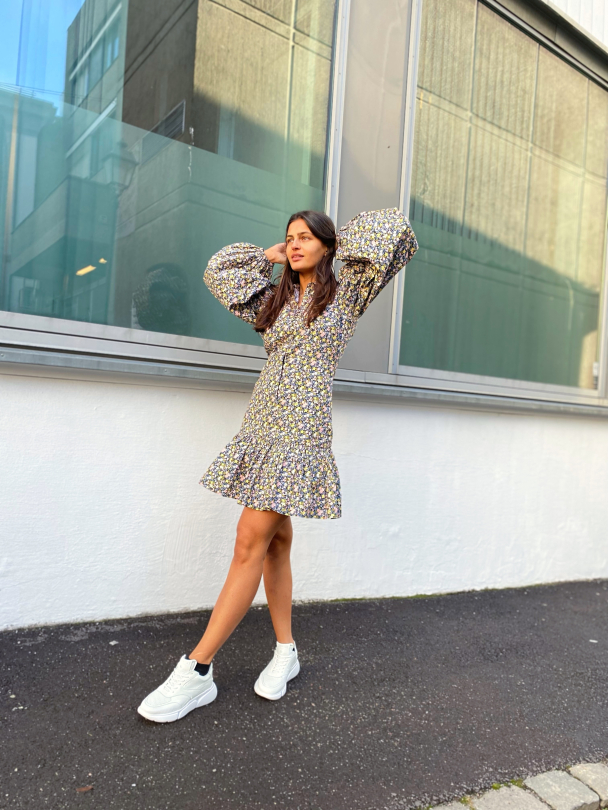 Festiv Cotton Button Down Dress - Flower Field  - Image 2