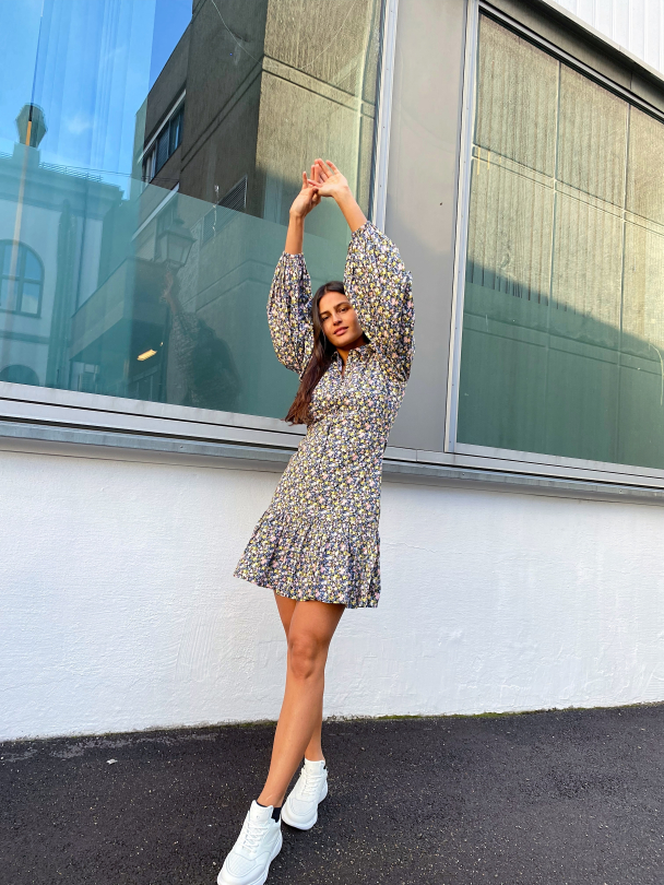 Festiv Cotton Button Down Dress - Flower Field  - Image 5