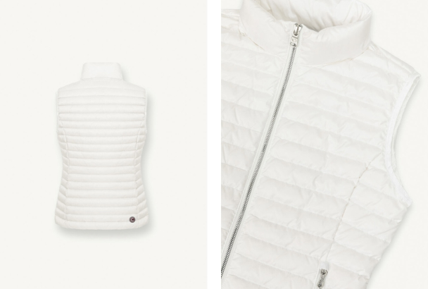 Ladies Down Vest - White  - Image 3
