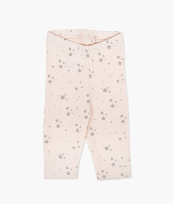 Stars Leggings - Light Pink - Image 1