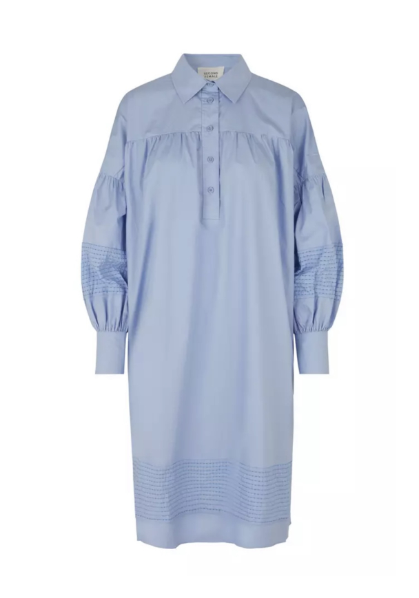 Henri New Shirt Dress - Brunnera Blue  - Image 2