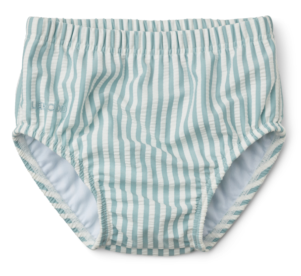 Anthony Baby Swim Pants Seersucker - Stripe Sea Blue/White - Image 1
