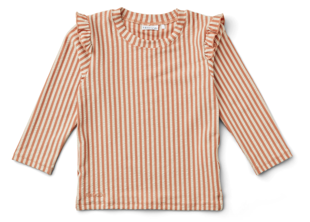 Tenley Swim Tee Seersucker - Stripe Tuscany Rose/Sandy - Image 1