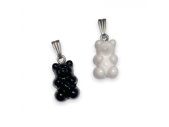 Solid Black & White Gummy Bears
