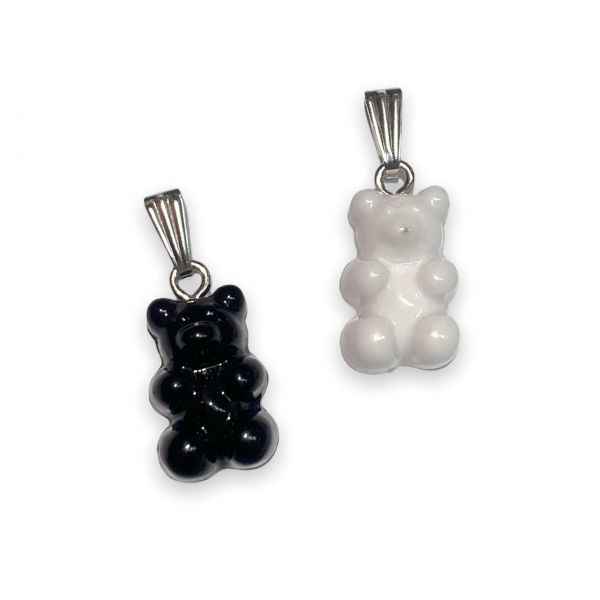 Solid Black & White Gummy Bears