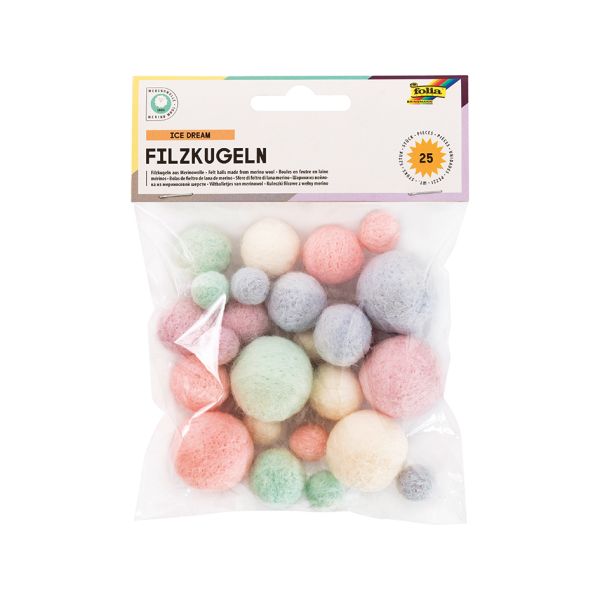 Folia Filtkuler 25stk – Ice Cream pastell
