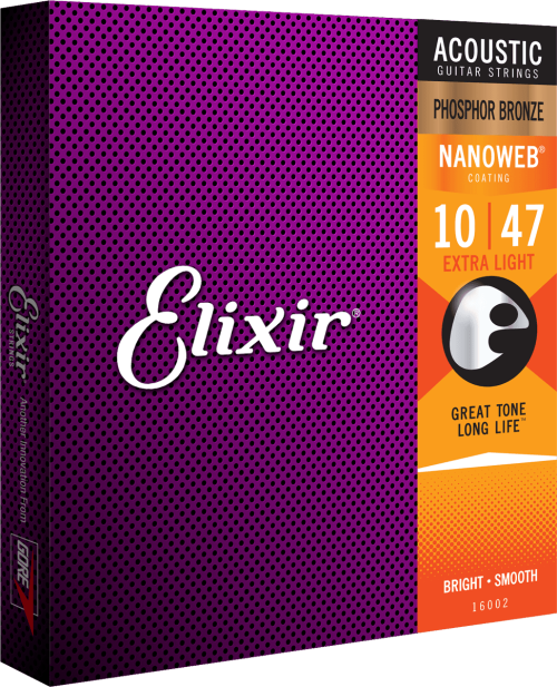 GITARSTRENGER AKUSTISK 010-047 ELIXIR Nanoweb