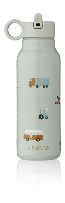 Falk Drikkeflaske 350 ml - Vehicles/Dove Blue Mix