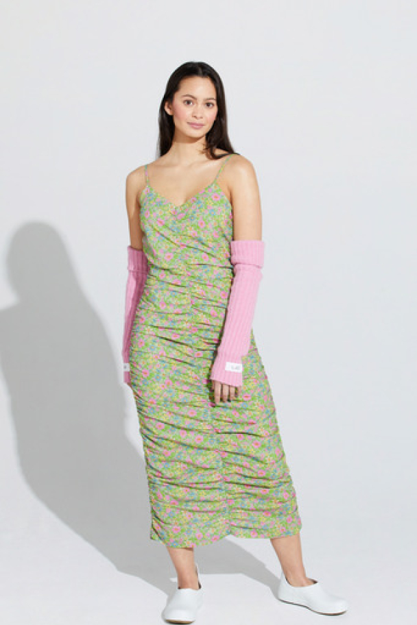 Sangsvane Strap Dress - Green Flower - Image 2