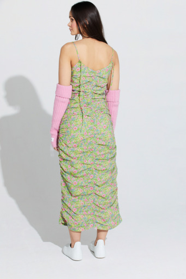 Sangsvane Strap Dress - Green Flower - Image 5