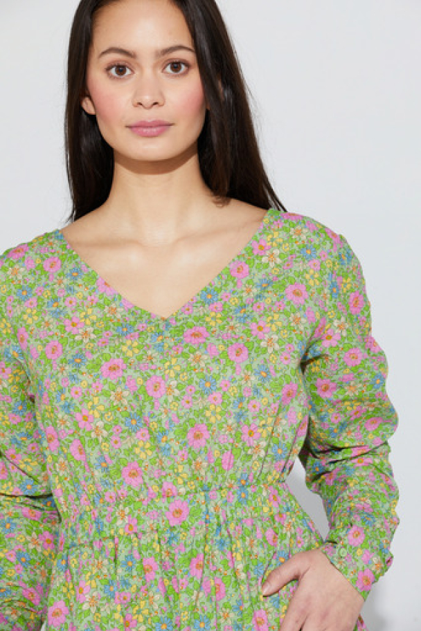 Sangsvane Dress - Green Flower  - Image 4