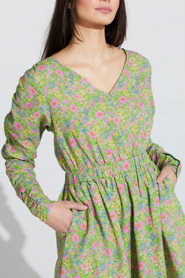 Sangsvane Dress - Green Flower  - Image 7