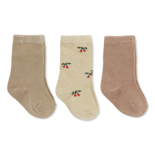 Jacquard Lurex Socks 3-pk - Tuscany
