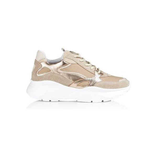 Kimmie Sneakers, Beige Gold Combo